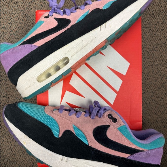 Nike Air Max 1 Have a Nike Day - Multicolor Sneakers - Black, Pink, Teal, Purple - Picture 1 of 6